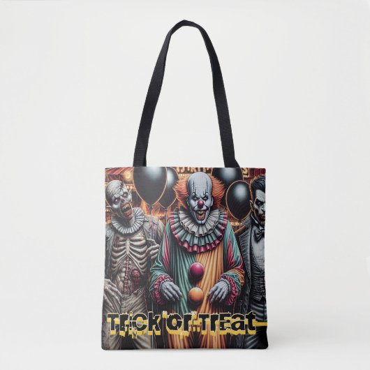 Clown, Vampire und Zombie Halloween Trick oder Tre Tasche (Vorderseite)
