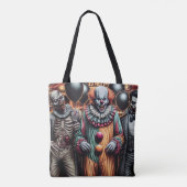 Clown, Vampire und Zombie Halloween Trick oder Tre Tasche (Rückseite)