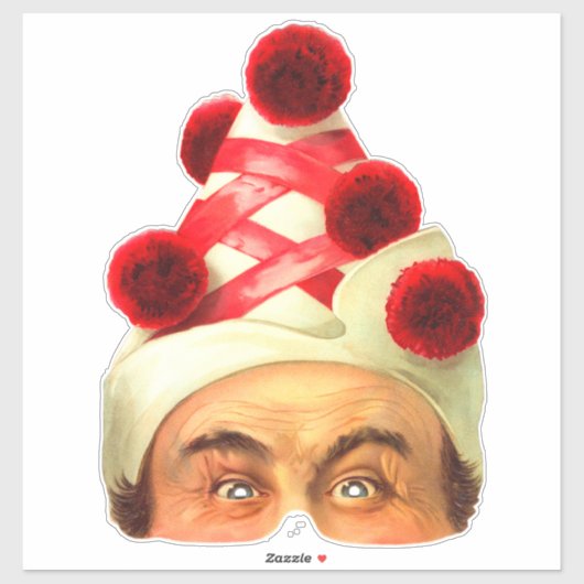 Clown - Vintage Viktorianische Maske Aufkleber (Blatt)