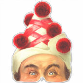 Clown - Vintage Viktorianische Maske Aufkleber (Vorderseite)