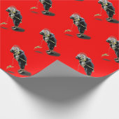 Clown Walking a Rubber Chicken Geschenkpapier (Ecke)