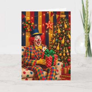 Clown-Weihnachten & Gummihuhn-Baum-Karte Karte