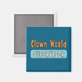 Clown-Welt-Aufseher Magnet (Vorderseite/Rückseite)