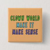Clown Welt Button (Vorderseite)