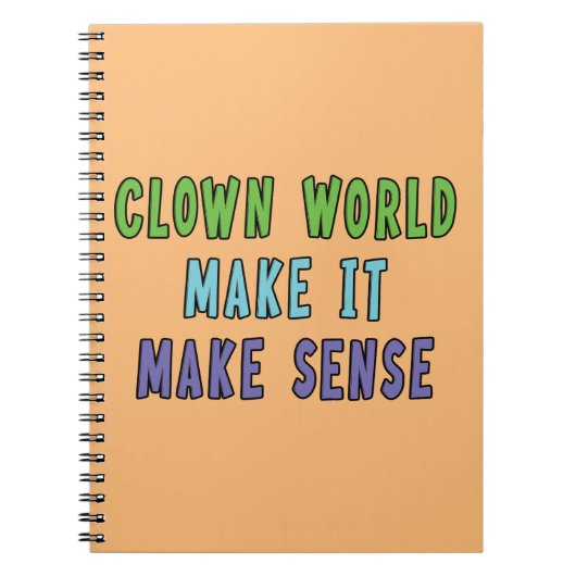 Clown Welt Notizblock (Vorderseite)