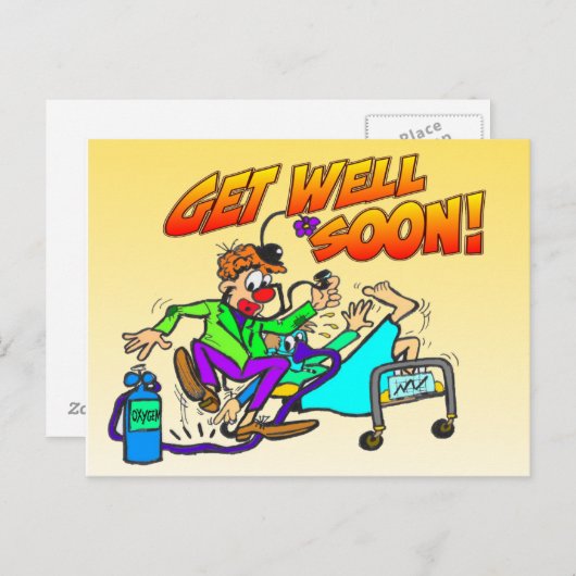 Clown wird bald gut Postkarte (Vorne/Hinten)