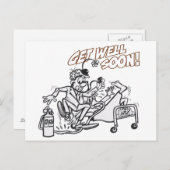 Clown wird gut farbige Platte Postkarte (Vorne/Hinten)