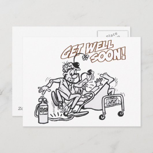 Clown wird gut farbige Platte Postkarte (Vorne/Hinten)