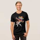 Clown wird herumgeworfen Tri-Blend shirt (Vorderseite voll)