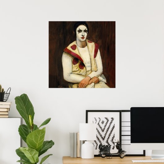"Clown with Black Wig" von Walt Kuhn Poster (Heimbüro)