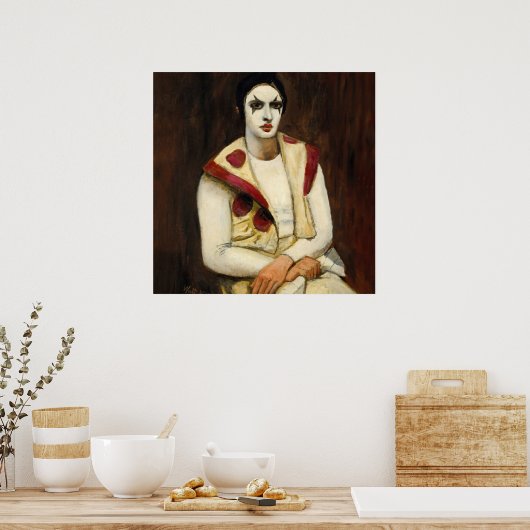 "Clown with Black Wig" von Walt Kuhn Poster (Küche)