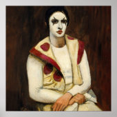 "Clown with Black Wig" von Walt Kuhn Poster (Vorne)