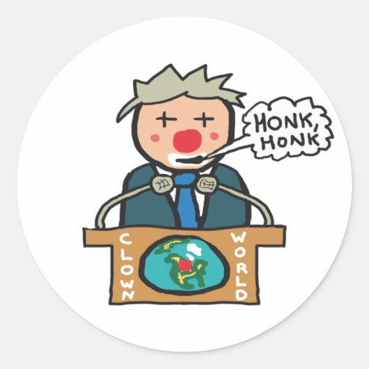 Clown World Honk Honk Runder Aufkleber (Vorderseite)
