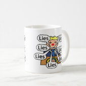 Clown World Lies Kaffeetasse (VorderseiteRechts)