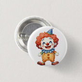 Clown-Zirkus-Humor Button (Vorne & Hinten)