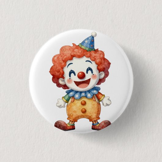 Clown-Zirkus-Humor Button (Vorderseite)