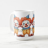Clown-Zirkus-Humor Kaffeetasse (Vorderseite Links)