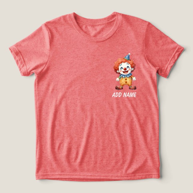 Clown-Zirkus-Humor Tri-Blend Shirt (Design Vorderseite)