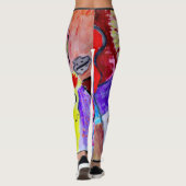 Clown-Zirkus-Regenbogenspaßvogel Leggings (Rückseite)
