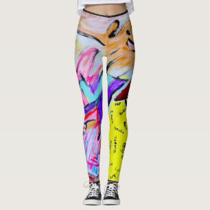 Clown-Zirkus-Regenbogenspaßvogel Leggings