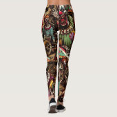 Clown Zombie Halloween Leggings (Rückseite)