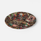 Clown Zombie Halloween Pappteller (Schrägansicht)