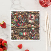 Clown Zombie Halloween Serviette (Beispiel)