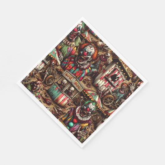 Clown Zombie Halloween Serviette (Ecke)