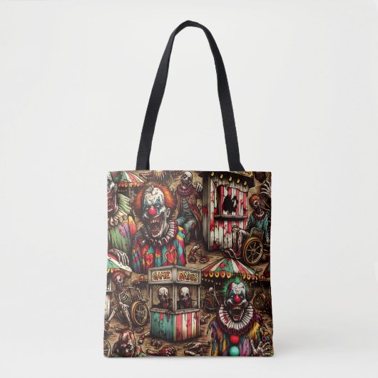 Clown Zombie Halloween Tasche (Vorderseite)