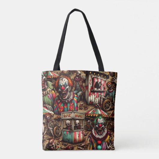 Clown Zombie Halloween Tasche (Rückseite)