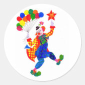Clownaufkleber Runder Aufkleber (Vorderseite)