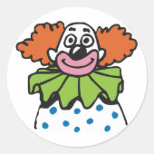Clownaufkleber Runder Aufkleber (Vorderseite)