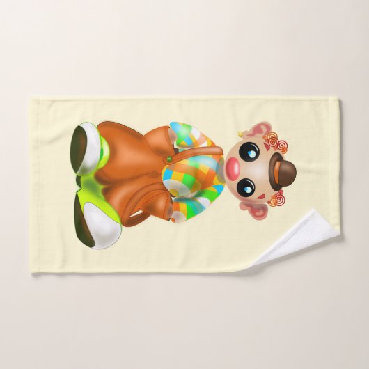 Clownbadetücher Set Circus - Ihre Farben (Handtuch)