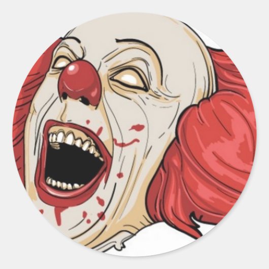 Clowndesign Runder Aufkleber (Vorderseite)
