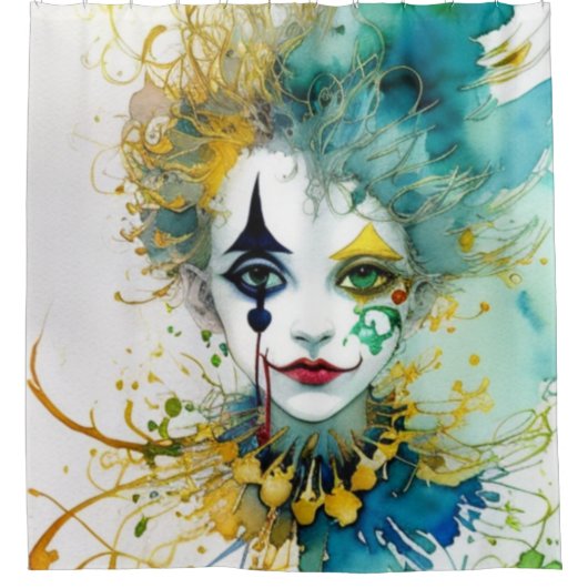 Clownduschvorhang Duschvorhang (Vorderseite)