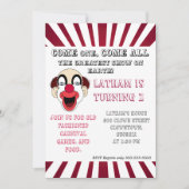 Clowneinladung Einladung (Vorderseite)