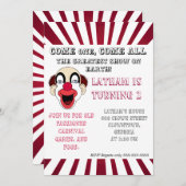 Clowneinladung Einladung (Vorne/Hinten)