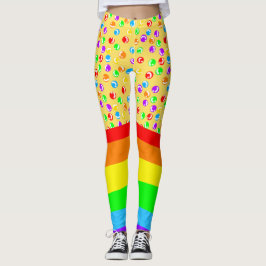 Clownerkern und Regenbogen Leggings