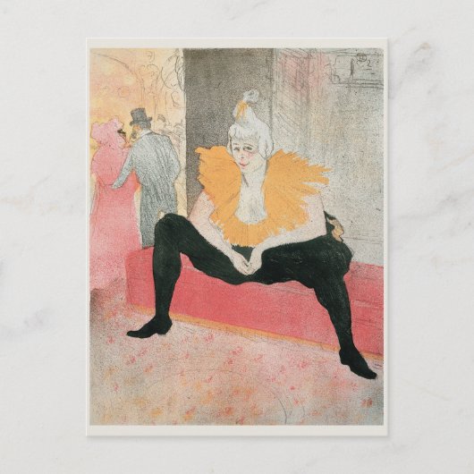 Clowness Henri de Toulouse-Lautrec Postkarte (Vorderseite)