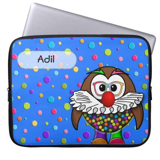 Clowneule Laptopschutzhülle (Vorderseite)