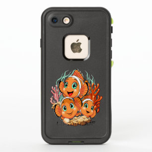 Clownfisch Cartoon süß Familie Unterwasser