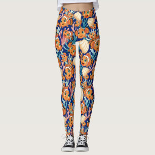 Clownfisch Cartoon süß Familie Unterwasser Leggings