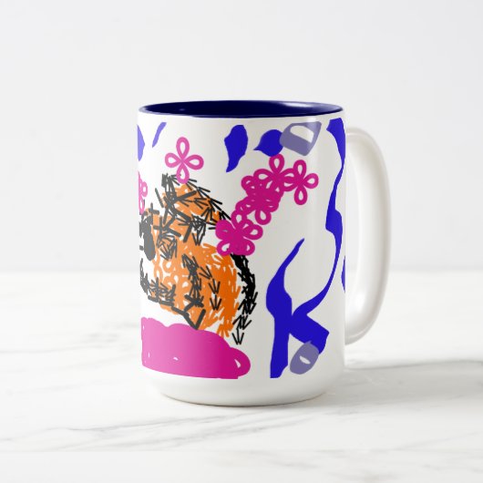 Clownfisch Freude Zweifarbige Tasse (VorderseiteRechts)