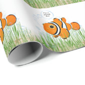 Clownfisch Geburtstag für Junge Geschenkpapier (Rolleneckpunkt)