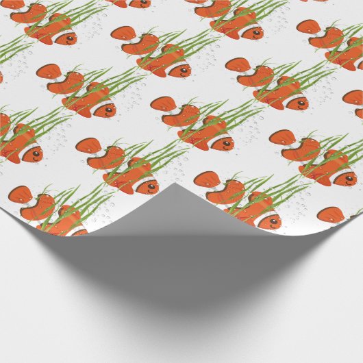 Clownfisch in Algen Geschenkpapier (Ecke)
