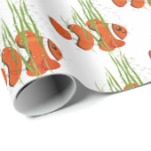 Clownfisch in Algen Geschenkpapier (Rolleneckpunkt)