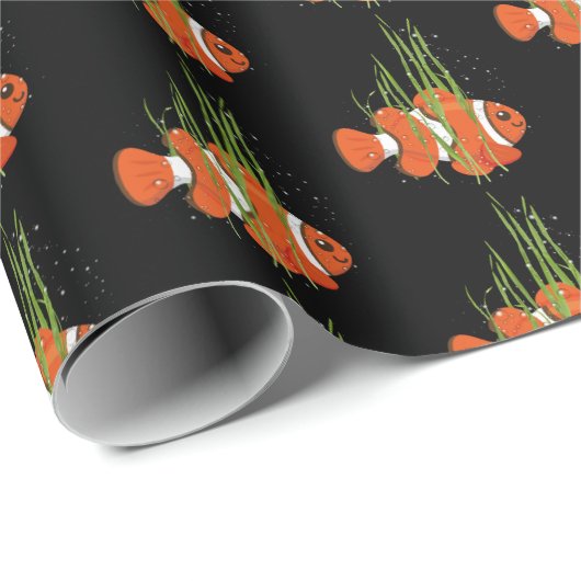 Clownfisch in Algen Geschenkpapier (Rolleneckpunkt)