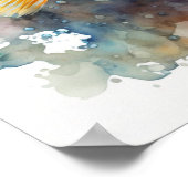 Clownfisch in Aquarellplakatform Poster (Ecke)