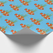 Clownfisch in Blasen und Algen Geschenkpapier (Ecke)