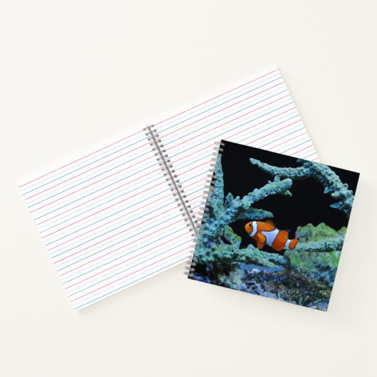 Clownfisch in Korallen Notizblock (Innenseite)